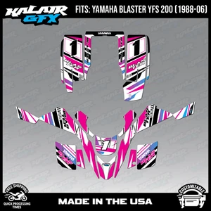 Graphics Kit for Yamaha Blaster YFS200 (1988-2002) Razor Series - Magenta 16 Mil - Picture 1 of 4