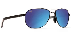 MAUI JIM | NEW | GUARDRAILS | CUSTOM | GLOSS BLACK | BLUE HAWAII - Picture 1 of 1