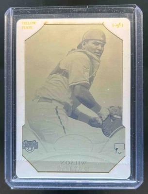 2010 Bowman Sterling Wilson Ramos Printing Plates Yellow RC #1/1 Nationals - Image 1 of 2