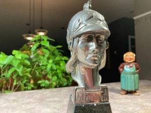 Mascot hood ornement * MINERVA - Mounted on black marble - SOLD AS IS - Minerva - Bild 1 von 11