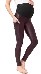 Tagoo Maternity Leggings – Over Belly Pregnancy Pants w/ Pockets Size M - Picture 1 of 7
