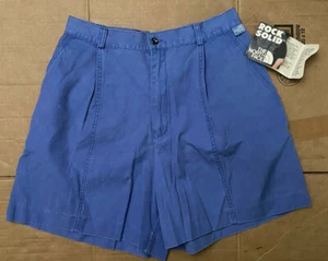 Vintage Womens The North Face Hiking Cotton Shorts NF Seam Size 14 Blue New NWT - Picture 1 of 7