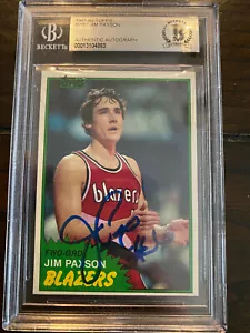 Jim Paxson #87 Signed Autograph Auto 1981-82 Topps Rookie BGS COA Slabbed Becket - Picture 1 of 6