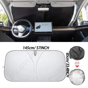 Foldable Car Windshield Sun Shade Visor UV Heat Block Window Cover 145cm X 85cm - Picture 1 of 10