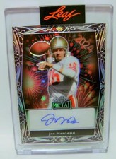 JOE MONTANA TRUE 1/1 AUTO FOOTBALL LEAF METAL CHRISTMAS NEW YEARS 2024 2023