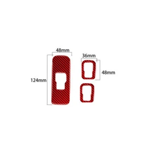 Red Carbon Fiber Glass Window Lifting Panel Decoration For Volvo S60 2011-2018 - Picture 1 of 8