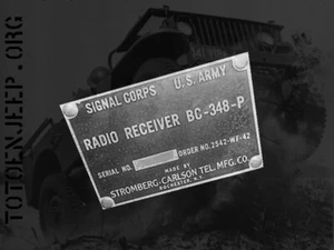 plate plaque LABEL plaquette POSTE RADIO BC-348 P  .... jeep dodge us ww2 - Imagen 1 de 1
