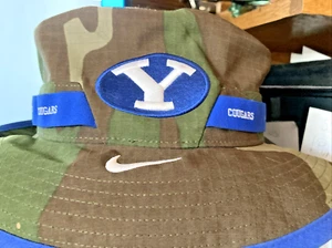 Nike Dri-FIT BYU Camo Print Bucket Hat Unisex - Picture 1 of 5