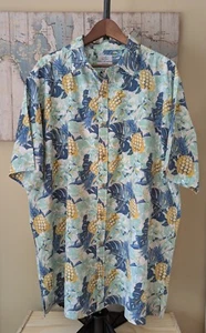 Croft And Barrow Mens 2x Tall Button Down Hawaiian Shirt - Picture 1 of 7