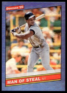 2020 Donruss #219 Rickey Henderson Holo Blue  R86, VAR Man Of Steal