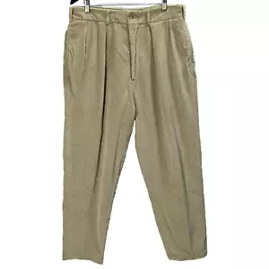 Bill's Khakis Pants Mens Corduroy Straight Chino Pleated Brown Cotton Size 36 - Picture 1 of 12