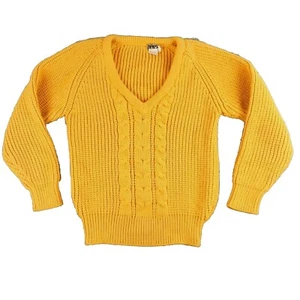 Vintage Evian Hand Knit Outdoor Nature Lover Sweater Medium 100% Acrylic  - Picture 1 of 6