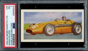 1958-60 MARIA FILLIPIS MERRYSWEETS LTD. WORLD RACING CARS #25 ROOKIE (PSA 7) - Picture 1 of 2
