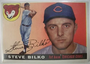 1955 TOPPS BASEBALL KARTE STEVE BILKO CHICAGO CUBS #93 SET BREAK NICE GRAD IP226e - Bild 1 von 4