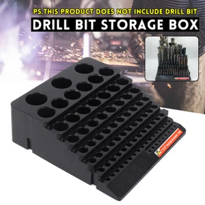 Drill Bit Storage Box Milling Cutter Drill Finishing Holder Black Organizer Case - Foto 1 di 8
