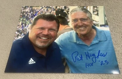 Pat Hughes & Ron Coomer Signed 8x10 Photo Chicago Cubs Autographed RARE + PROOF - Image 1 of 4