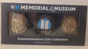 9/11 Memorial & Museum Commemorative Coin Collection ~ 3 Piece Set - Picture 1 of 8