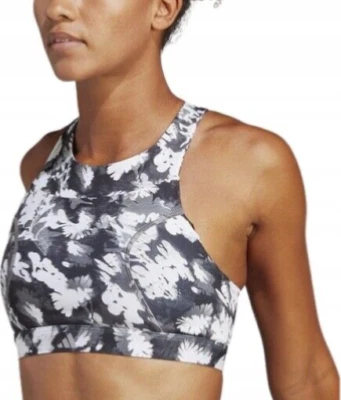 adidas Womens Bra S A-C Training AeroReady Grey, White. HR9655. Sample - Image 1 of 4