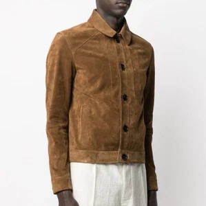 Saint Laurent Suede Leather Jacket - Picture 1 of 7
