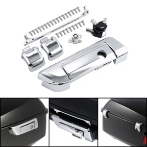 Chrome Pack Trunk Latches Key Fit For Harley Tour Pak Touring FLT FLHT 2014-Up - Bild 1 von 10