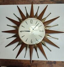 Vintage METAMEC Starburst Wall Clock~Made in England, Foreign Movement~VGWC