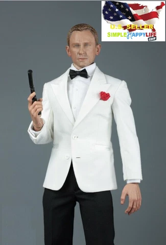 1/6 Agent White Tuxedo Set for 12" male figure hot toys 007 James Bond ❶USA❶ Cover
