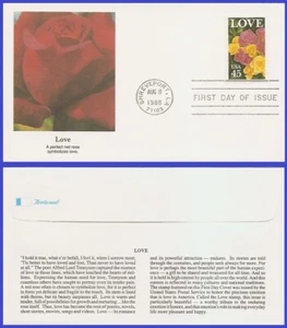 USA4 #2379 U/A FLEETWOOD FDC   Love Roses - Picture 1 of 1
