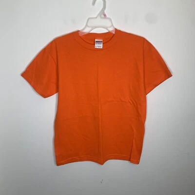 Camisa de manga corta Gildan de algodón pesado juvenil XL naranja en blanco nueva sin etiquetas (paquete de 6) Foto 1 de 4