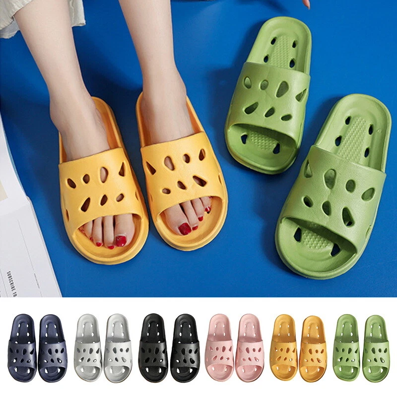 FUNKYMONKEY Women's Non-Slip Shower Slippers - Indoor Bathroom & Beach Sandals, White, Size 10 - View #4