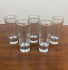 Crisa Libbey Clear 3.5" Tall Tequila Shooter Shot Glasses 2 Ounce Set Of 5 Euc