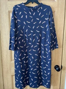EUC Boden marineblau Sternschnuppe Livia Strick Sweatshirt Etuikleid 3/4-Ärmel Größe 10 L - Bild 1 von 6