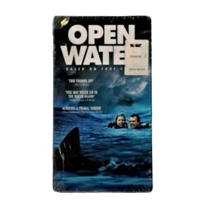 New Open Water Vhs Tape USA Sharks Scuba Diving Suspense Caribbean Ocean Read - Imagen 1 de 3