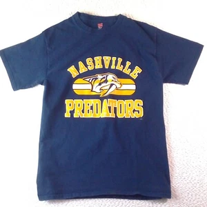 Nashville Predators Hanes Tagless Blue Medium T Shirt - Picture 1 of 8