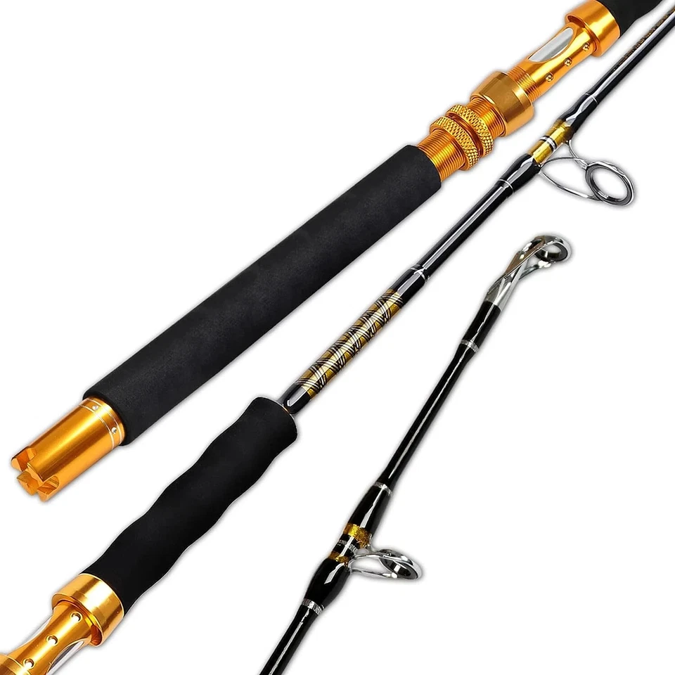 Jigging Spinning Rod Saltwater Offshore Solid Heavy Jig Fishing Pole 1PC & 2PC - Image 1 of 4