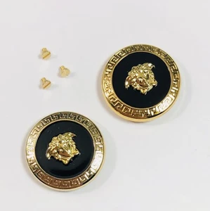 Versace VE 4408 VE 4409 Negro Dorado Brazo de Repuesto Logo Lateral con Tornillos Genuino - Imagen 1 de 7