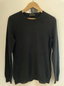 Charter Club Luxury Women's Solid Black Basic Crew Neck Cashmere Sweater Black M - Picture 1 of 4