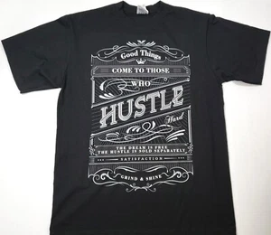HUSTLE HARD T-Shirt Urban Streetwear $ Cash Money Dollars Herren Tee Schwarz Neu - Bild 1 von 2