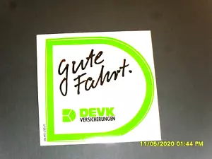 Aufkleber / Sticker + DEVK + Versicherung + Gute Fahrt - Bild 1 von 1