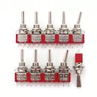 10Pcs Sh T8014-U Flat Handle 3Pin On-Off-On 3-Position Spdt Mini Toggle Switch