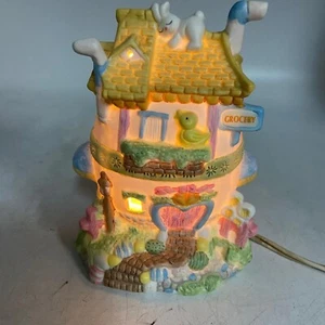 Vintage 1994 EASTER EGG Grocery Porcelain Village Hand Painted w/ Box - Picture 1 of 12
