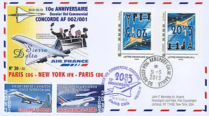 FDC VARIETY "10 years Last Flight CONCORDE Air France Paris-New York-Paris" 2013 - Imagen 1 de 1