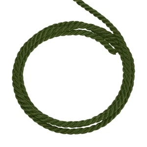 Twisted Cord Trim, 5 Yard 3.5mm 3-Ply Twine Braided Rope Thread, Army Green - Picture 1 of 7