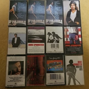 Bruce Springsteen 12 Cassette Tape Lot Nebraska Live 1975-85 Darkness Greatest H - Picture 1 of 14