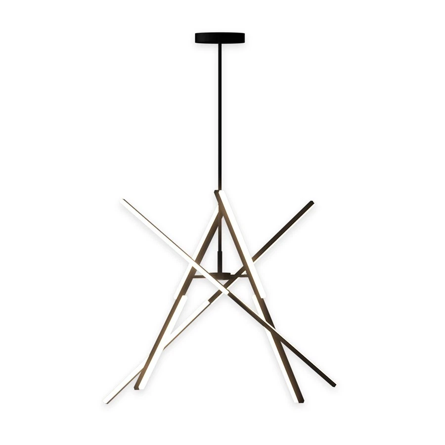 Candelabro Artcraft Stix 4 luzes, preto/ - AC7709BK - Imagem 1 de 1