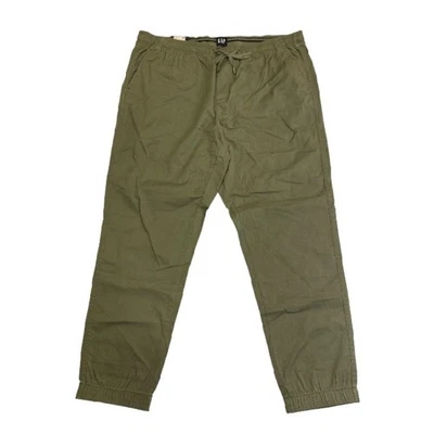 Gap Men's Elastic Ankle Drawstring Waist Twill Jogger w/ Pockets (Clover, S) - Image 1 of 2