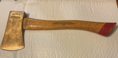 复古 CRAFTSMAN 二百周年斧头带皮革鞘 — 第 1/4 张图片