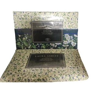Vtg Laura Ashley Home Bramble Twin Flat & Fitted Floral Sheets 200 Thread Count - Picture 1 of 5