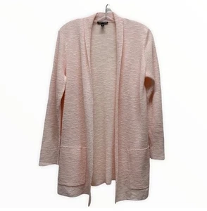 Eileen Fisher offene Strickjacke längere Länge Bio Baumwolle/Leinen Damen S rosa neu ohne Etikett - Bild 1 von 7