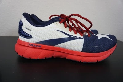 Zapatos Brooks Trace Para Hombre Talla 7 Rojo Blanco Azul EE. UU. Bandera Estrella Correr 1103881D689 Foto 1 de 4