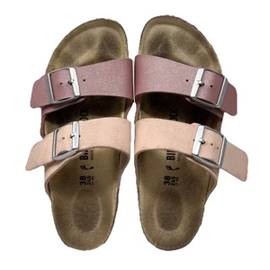 Birkenstock Arizona Split Birko-Flor Rose Pink Sandals Slides Womens 7 N 38 - Picture 1 of 9